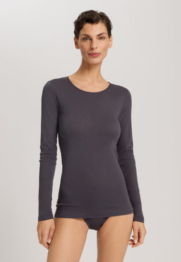 Cotton Seamless Cotton Knit Top | Black Pearl 71620-2183